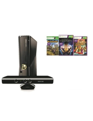 Microsoft Xbox 360, 250GB + Kinect + Fable  The Journey + Wreckateer + Kinect Adventures Wi-Fi Nero