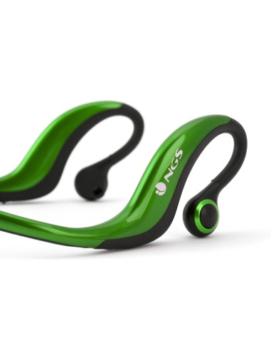 NGS Green Sport Artica bluetooth Wireless Cuffie A clip, A Padiglione Verde