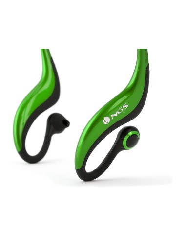 NGS Green Sport Artica bluetooth Wireless Cuffie A clip, A Padiglione Verde