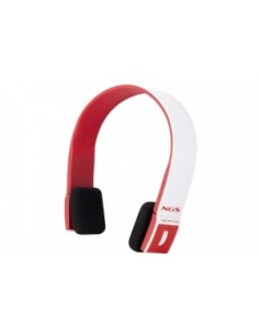 NGS Red Artica Cuffie Wireless Musica e Chiamate Nero, Rosso, Bianco