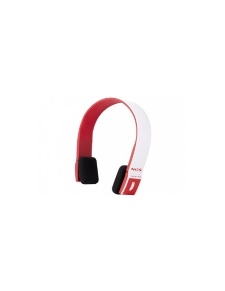 NGS Red Artica Cuffie Wireless Musica e Chiamate Nero, Rosso, Bianco