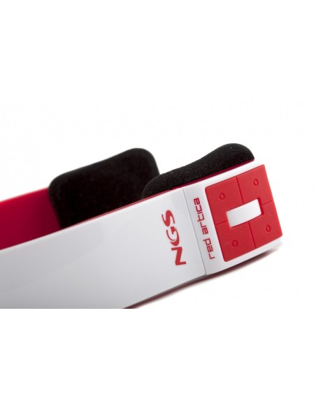 NGS Red Artica Cuffie Wireless Musica e Chiamate Nero, Rosso, Bianco