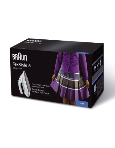 Braun TexStyle 5 510 Ferro da stiro a secco e a vapore Eloxal 2000 W Verde, Bianco