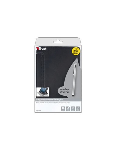 Trust eLiga Elegant folio stand Custodia a libro Nero