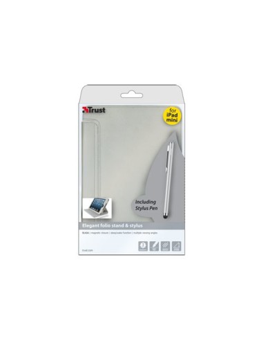 Trust eLiga Elegant folio stand Custodia a libro Bianco