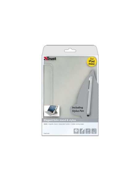Trust eLiga Elegant folio stand Custodia a libro Bianco