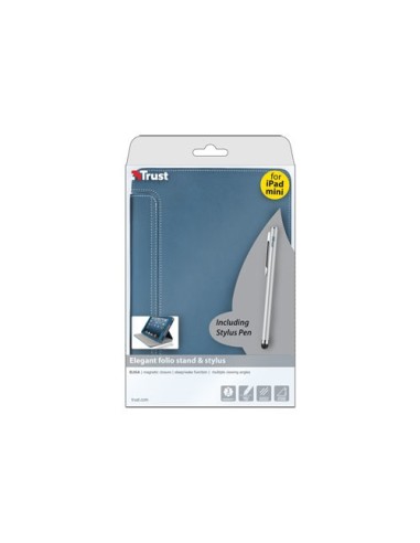 Trust eLiga Elegant folio stand Custodia a libro Blu