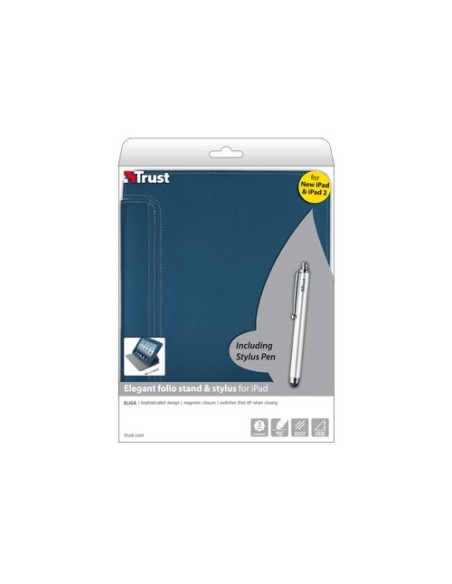 Trust eLiga Elegant Custodia a libro Blu