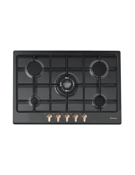 Candy CPGC 75 SQ PGH piano cottura Nero Da incasso Gas 5 Fornello(i)