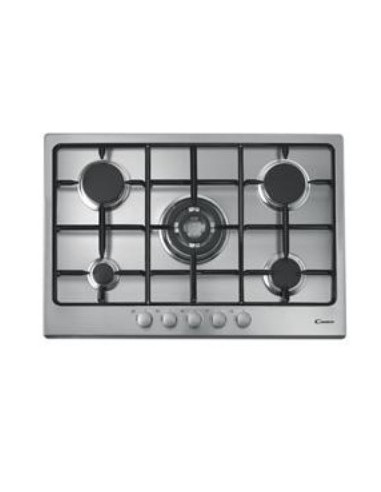 Candy CPG 75 SQPX piano cottura Acciaio inossidabile Da incasso Gas 5 Fornello(i)
