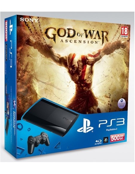 Sony Playstation 3 500GB + God of War  Ascension Wi-Fi Nero