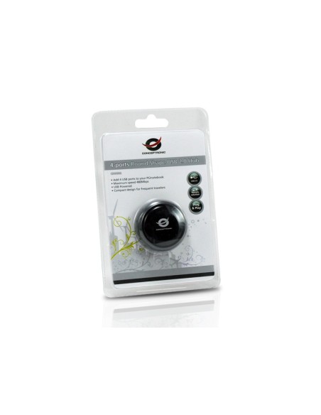 Conceptronic CS4USB2 hub di interfaccia 480 Mbit s Nero