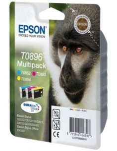 Epson Monkey Multipack 3-Coulered T0896 DURABrite Ultra Ink