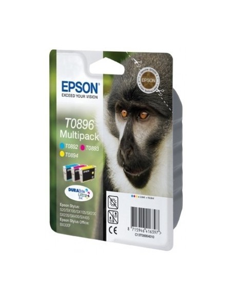 Epson Monkey Multipack 3-Coulered T0896 DURABrite Ultra Ink