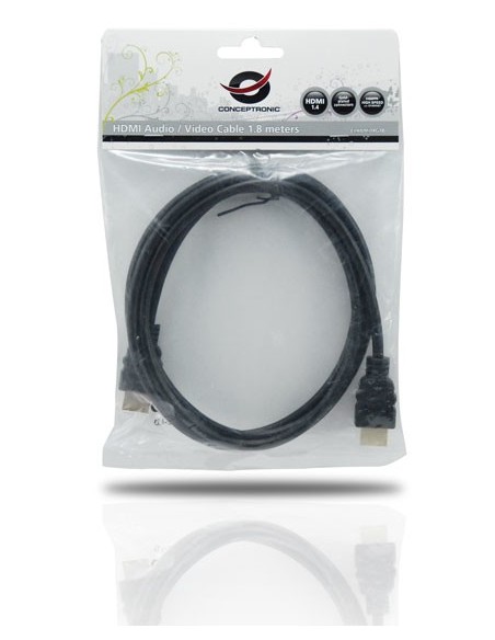 Conceptronic HDMI HDMI, 1.8m cavo HDMI 1,8 m HDMI tipo A (Standard) Nero