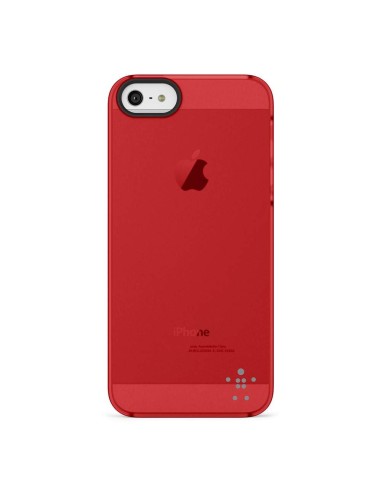 Belkin Shield Sheer Matte iPhone 5 custodia per cellulare Cover Rosso, Trasparente