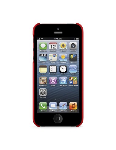 Belkin Shield Sheer Matte iPhone 5 custodia per cellulare Cover Rosso, Trasparente
