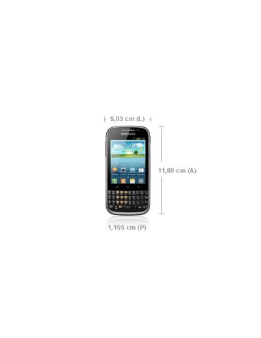 Samsung Galaxy Chat GT-B5330 7,62 cm (3") SIM singola Android 4.0.4 3G 0,5 GB 4 GB 1200 mAh Bianco