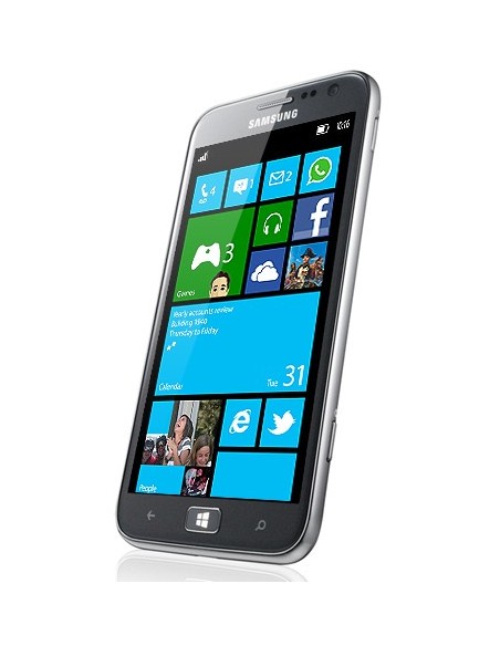 Samsung ATIV S GT-I8750 12,2 cm (4.8") SIM singola Windows Phone 8 3G 1 GB 16 GB 2300 mAh Argento