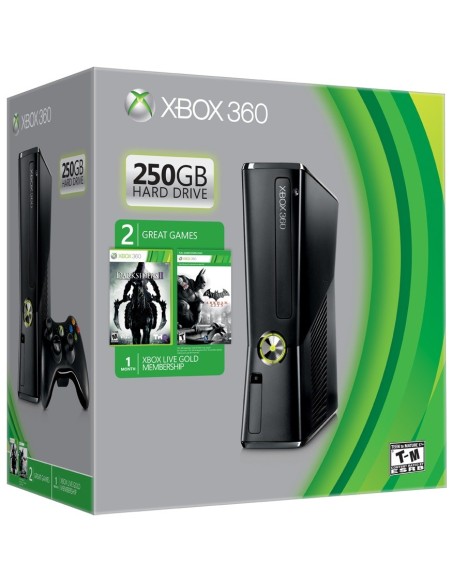 Microsoft Xbox 360 250GB + Batman Arkham City + Darksiders 2 Wi-Fi Nero