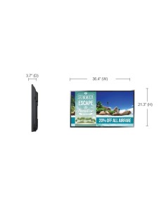 Samsung ED40C Pannello piatto per segnaletica digitale 101,6 cm (40") LED 350 cd m² Full HD Nero 2
