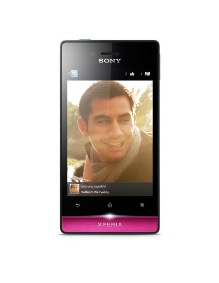 Sony Xperia miro 8,89 cm (3.5") SIM singola Android 4.0 3G 0,5 GB 4 GB Nero, Rosa