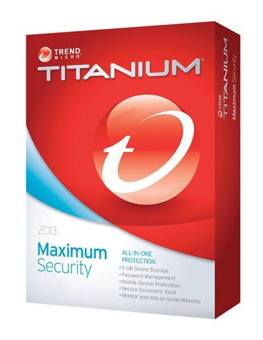 Trend Micro Titanium Maximum Security 2013, CUPG, 5u, 1Y, ML Multilingua 5 licenza e 1 anno i