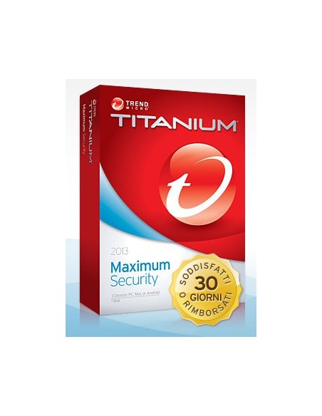 Trend Micro Titanium Maximum Security 2013 ITA Licenza completa 1 anno i
