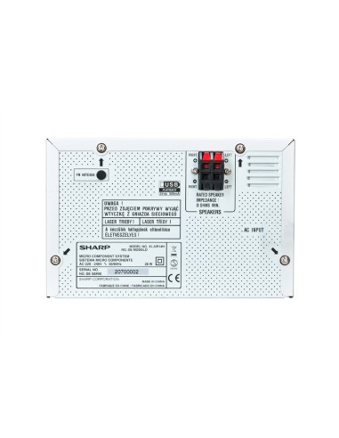 Sharp XL-UR14H set audio da casa Microsistema audio per la casa 30 W Nero, Argento