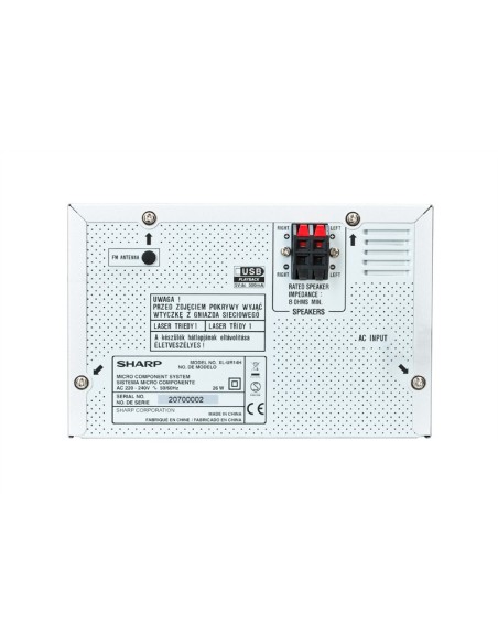 Sharp XL-UR14H set audio da casa Microsistema audio per la casa 30 W Nero, Argento