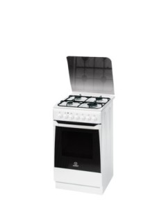 Indesit KN1G11S(W) I cucina Gas Nero, Bianco C