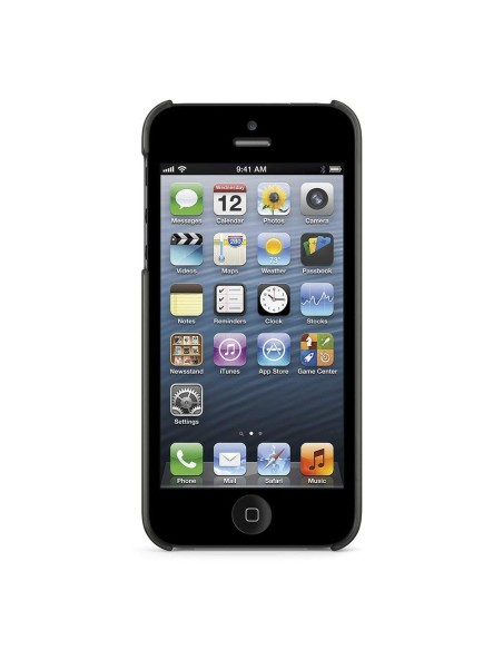 Belkin Shield Sheer Matte iPhone 5 custodia per cellulare Cover Nero, Trasparente