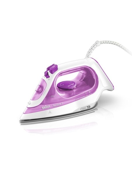 Braun TexStyle 3 SI 3030 Ferro da stiro a secco e a vapore Piastra in ceramica Ultra Glide 2300 W Rosa