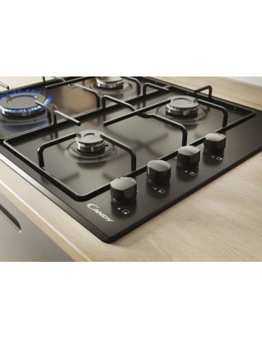 Candy Piano Cottura CHW6LBB a Gas 4 Fuochi Gas Colore Nero
