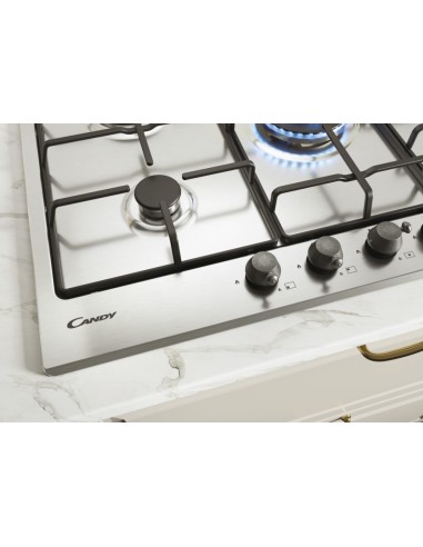 Candy Classic CHW74WTX Acciaio inossidabile Da incasso 75 cm Gas 5 Fornello(i)