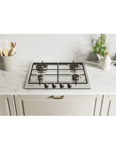Candy Classic CHW6BR4WTX Acciaio inossidabile Da incasso 59 cm Gas 4 Fornello(i)
