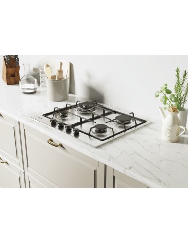 Candy Classic CHW6BR4WTX Acciaio inossidabile Da incasso 59 cm Gas 4 Fornello(i)