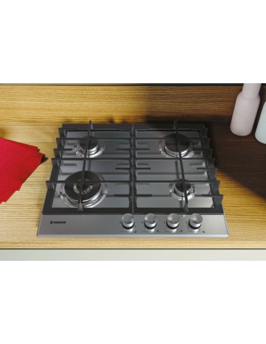 Hoover H-HOB 300 GAS HHG6BF4MX Acciaio inossidabile Da incasso 60 cm 4 Fornello(i)