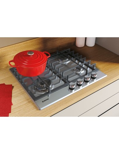 Hoover H-HOB 300 GAS HHG6BF4MX Acciaio inossidabile Da incasso 60 cm 4 Fornello(i)