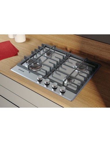 Hoover H-HOB 300 GAS HHG6BF4MX Acciaio inossidabile Da incasso 60 cm 4 Fornello(i)