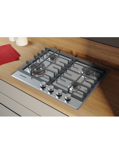 Hoover H-HOB 300 GAS HHG6BF4MX Acciaio inossidabile Da incasso 60 cm 4 Fornello(i)