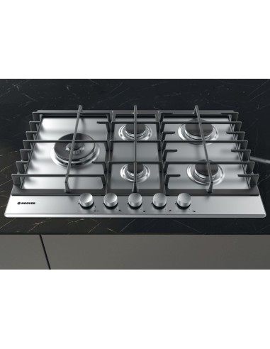 Hoover H-HOB 300 GAS HHG7WL5WSX Acciaio inossidabile Da incasso 74.5 cm 5 Fornello(i)