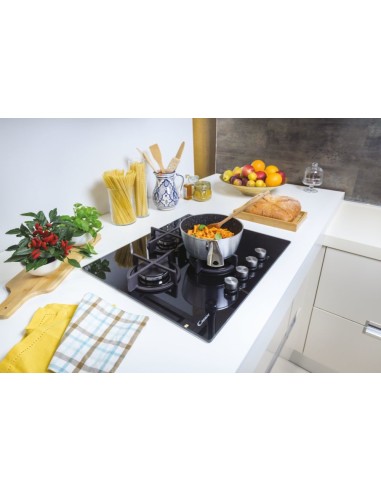 Candy CVG6DPB Nero Da incasso 59 cm Gas 4 Fornello(i)