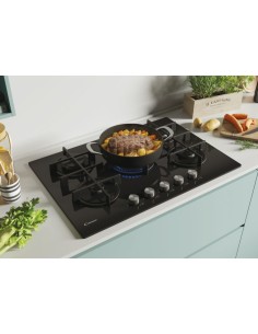 Candy CVG74WPB Nero Da incasso 74.5 cm Gas 5 Fornello(i) 2