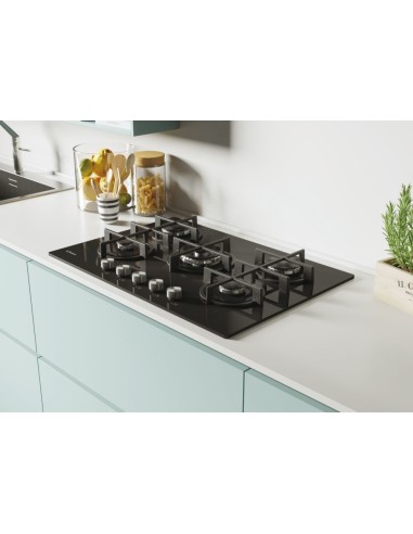 Candy CVG74WPB Nero Da incasso 74.5 cm Gas 5 Fornello(i)