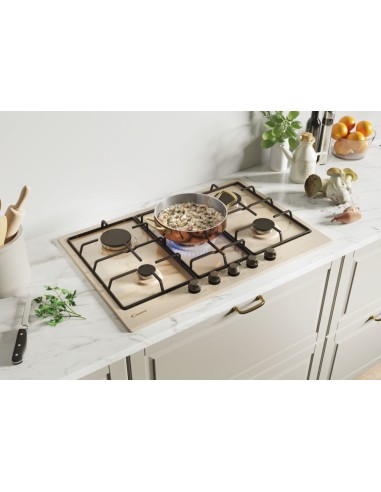 Candy Classic CHW7AV4WGT Avena Da incasso 74 cm Gas 5 Fornello(i)