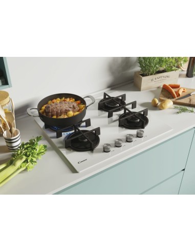 Candy CVG6BR4WPW Bianco Da incasso 60 cm Gas 4 Fornello(i)