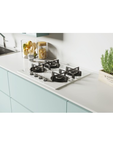 Candy CVG6BR4WPW Bianco Da incasso 60 cm Gas 4 Fornello(i)