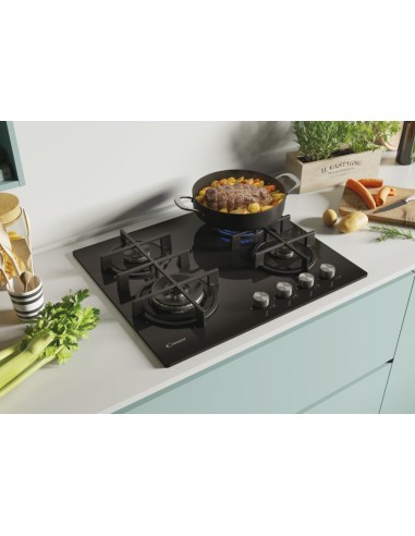 Candy CDK6GF4WEKB Nero Da incasso 59.5 cm Gas 4 Fornello(i)
