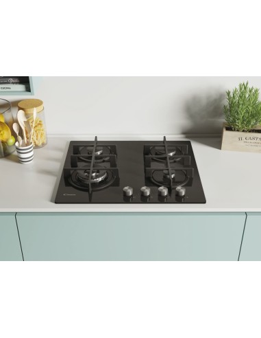 Candy CDK6GF4WEKB Nero Da incasso 59.5 cm Gas 4 Fornello(i)